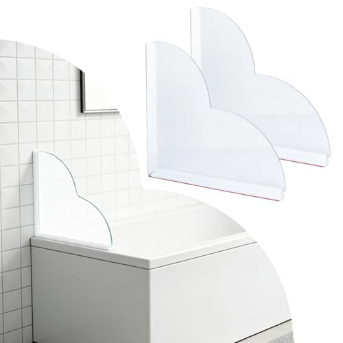 Shower Splash Guard Kit Bathtub Corner Shower Dam Bathtub Corner Splash Guard for Showers Bath Tubs Kitchen 9.25 x 9.25 in