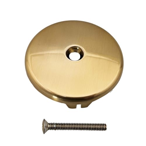 Westbrass A931K-19 Universal 1-3/8" Fine Thread Tip-Toe Bathtub Drain Plug Trim Set with One-Hole Overflow Faceplate and 1-1/2" Adapter Bushing, Champagne Bronze - color: Champagne Bronze