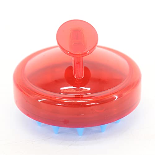 BTWTRY Red Hair Shampoo Brush Scalp Care Hair Brush with Soft Silicone Care Scalp Massager for The Scalp Exfoliate and Deep Scalp Cleansing (Red) - color: Red