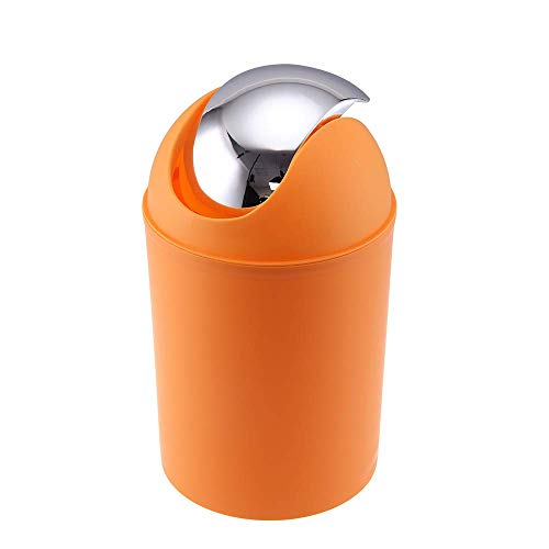 6Pcs Bathroom Accessory Tumbler Toothbrush Holder Bin Soap Dish Dispenser (Orange) - color: Orange