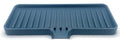 Silicone Soap Dish Tray and Sponge Holder with Drain Chute, Rectangular, Kitchen and Bathroom Sink Organizer (Smoky Blue, 9"x3.5") - color: Smoky Blue, size: (MD) 9"x3.5"