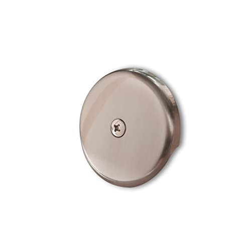 Single Hole Bathtub Drain Overflow Plate with One Matching Screws, Easy to Install, Satin Nickel - color: Satin Nickel