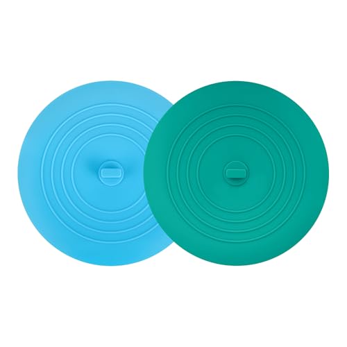 Tub Stopper 2PCS,Bathtub Drain Stopper,6 inches Bathtub Tub Drain Cover Stopper,Silicone Drain Plug Plug,Kitchen Bathroom Hair Water Shower Stopper,Large Bathroom Laundry Accessories (Blue/Green) - color: Blue/Green