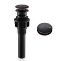 KENES Oil Rubbed Bronze Pop Up Bathroom Sink Drain with Overflow, Lavatory Bathroom Vanity Sink Drain Stopper, Sink Drain Assembly with Overflow Anti Clog Pop Up Drain - color: Oil-rubbed Bronze, size: Big Pop up Cap (With Overflow)