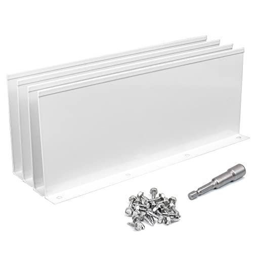 4 Pack Aluminum Gutter Valley Splash Guard,Keep Water from Overshooting The Gutter,for Valley,Corner,or Straight,10 inch Each Piece,White - color: White, size: 4 Pack