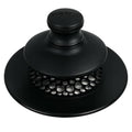 Watco Universal NuFit Push Pull Stopper, Silicone, 3/8 in. to 5/16 in. Combo Pin, Friction Pin, Grid, Universal Bath Tub Drain Stoppers, Easy Install, Hair Catcher, Replacement Tub Drain, Matte Black - color: Matte Black