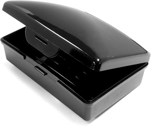 American Comb Black Toothbrush Covers & Soap Box Set - Matching Colors - Tooth Brush Cover Cap, Soap Dish Travel, Soap Dish Holder Travel - Plastic Portable Set with Cover - color: Black