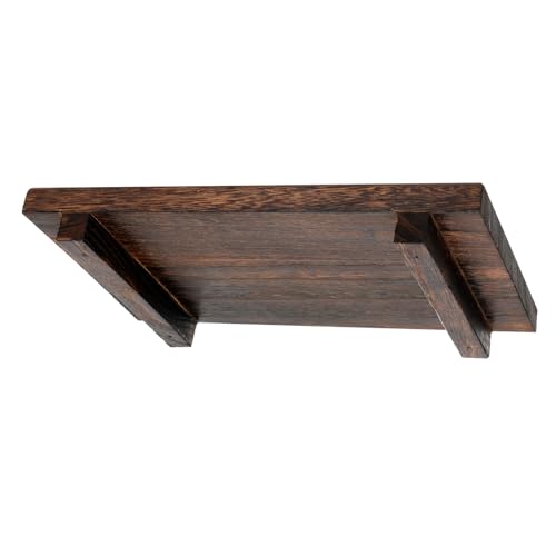 (9x6 Inch,Brown) Wood Riser Soap Tray, Rustic Wood Pedestal Stand Tray Farmhouse Kitchen Counter Decor Bathroom Soap Dish Holder for Sink,Vanity,Plant,Bottles, Candles Display - style: 9x6 wooden riser