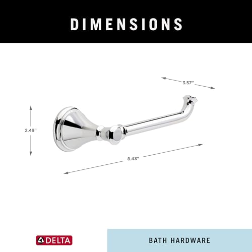 Delta Single Post Toilet Paper Holder | Polished Chrome | Wall Mount | Cassidy Bathroom Accessories - color: Polished Chrome