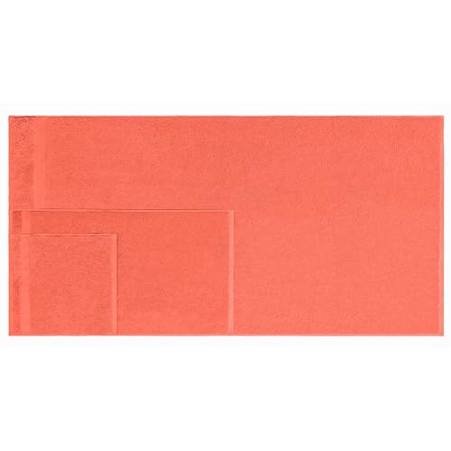 American Bath Towels 100% Cotton 6 Piece Turkish Towel Set, Ultra Soft Absorbent Bathroom Towels, 2 Bath Towel 2 Hand Towels 2 Washcloths, Coral - color: Coral, size: 6 Piece Towel Set XL