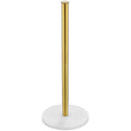 JQK Toilet Paper Storage Stand White Gold, 304 Stainless Steel Tissue Reserve Holder Dispenser for Bathroom, Brushed Gold, TPS180-WG - color: Gold & White Base