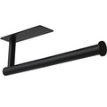 theaoo Paper Towel Holder - Under Cabinet Paper Towel Holder for Kitchen, Adhesive Paper Towel Roll Rack for Bathroom Towel, Wall Mounted Matte Black Paper Towel Rack, SUS304 Stainless Steel(1, Black) - color: Black