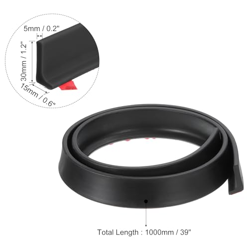 uxcell 39 Inch Collapsible Shower Barrier Stopper Water Splash Guard Blocker 39"Lx0.6"Wx1.2"H for Bathroom Kitchen Wet and Dry Separation, Black - color: Black, size: 39"Lx0.6"Wx1.2"H