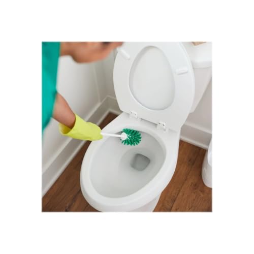 Libman Commercial 34 Round Bowl Brush and Open Caddy, Polypropylene, 15" Standing Height, Green and White (Pack of 4)