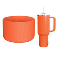 WUQID Silicone Boot Sleeve Compatible with Hydro Flask Travel Tumbler with Handle 32oz&40oz and 12-24oz Hydroflask Bottle & Stanley 20 30 40oz Tumbler, Fit 2.83-2.95in Bottom, Anti-Slip Bottle Cover - color: Tigerlily Plum
