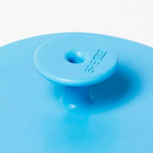 Boie USA Body Scrubber with Handle - Hygienic, Exfoliating Loofah Alternative - Feels Like Silicone Scrubber Gentle on Sensitive Skin, Hypoallergenic, BPA & Latex-Free, Made in the USA (Blue) - color: Blue