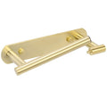 YUET Toilet Roll Holder, Self Adhesive or Screw in Wall Mounted Options, Double Post Pivoting Tissue Roll Holder, Stainless Steel Rustproof Stick On No Drilling Wall Mount for Bathroom, Brushed Gold - color: Gold-pivoting