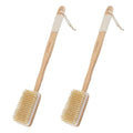 Body Brush, Detachable Long-Handle Bath Brush, Efficient Exfoliating Massage, Unisex Cleansing Brush, Square Brush Head, 2 Pack - size: Rectangular - Detachable