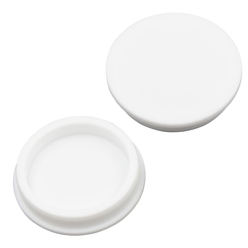 EASYEAH T-Shaped Silicone Rubber Hole Plug 76.3 mm/3 in Soft Flexible Rubber Stopper Tube End Cap Cover Waterproof Sealing Hole Plugs for Bottles, White, 2 Pcs - size: 76.3mm(3")