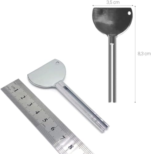 2Pcs Silver Stainless Steels Metal Tube Squeezer Keys Salon Toothpaste Tube Squeezers, Daily Living Tube Squeezing Aids