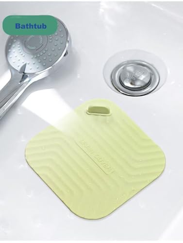Silicone Bathtub and Sink Stopper - Bathroom Drain Plug for Kitchen, Laundry and Shower Sinks - Light Green - color: Light Green
