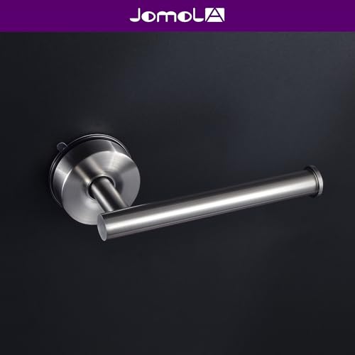 JOMOLA Stainless Steel Toilet Paper Holder, Suction Cup Bathroom Tissue Roll Paper Towel Holder, No Drill Wall Mount Storage for Bathroom, Kitchen, RV, 1 Pack - color: Silver-1 Pack