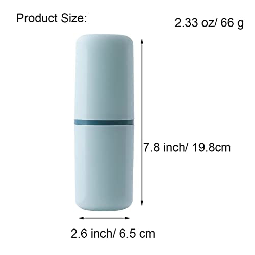 1 Pcs Travel Toothbrush Holder Plastic Toothbrush Travel Case Portable Toothbrush Holder for Travel Normal Toothbrush Electric Toothbrush Container for Traveling Business Camping Daily Uses - color: Light Blue