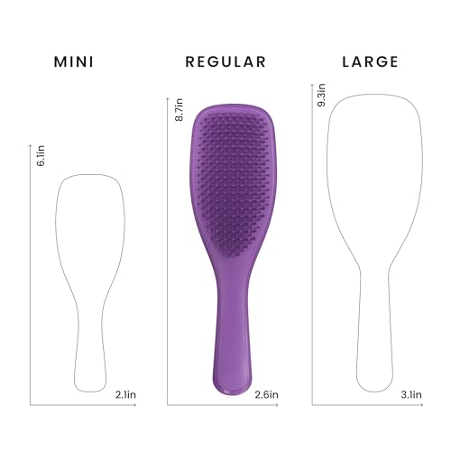 Tangle Teezer Ultimate Detangler Brush, Straight to Wavy, Fresh Purple | Patented two-tier, regular-flex teeth reduce breakage & split ends on wet or dry hair; Shower-friendly hairbrush for all ages - color: Fresh Purple