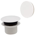 Westbrass A398RK-50 1-1/2" NPSM Coarse Thread Mushroom Tip-Toe Bathtub Drain Stopper with Illusionary Overflow Faceplate, Powder Coat White - color: Powder Coat White