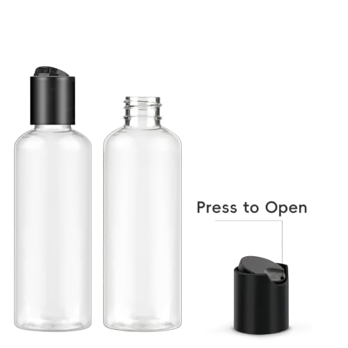 TUZAZO 10 Pack 3.4 oz Clear Travel Bottles for Toiletries TSA Approved Leakproof Travel Size Containers Empty Small Plastic Shampoo Lotion Bottles - color: Clear