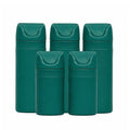 RIES Essential Refillable Toiletry Travel Bottles Airless Pump Set | TSA Approved, Leak Proof Airless Pump, BPA Free Recycled Plastic, 5 Piece Escapade Green Color Set, Dishwasher Safe - color: Escapade Green