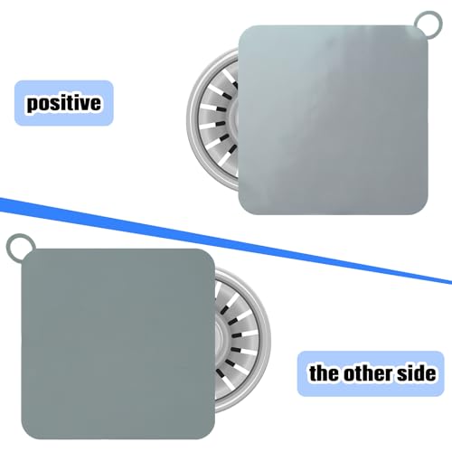 Yinkin 6 Pcs Drain Covers to Keep Bugs Out Silicone Shower Floor Tub Stoppers Bathtub Drain Stoppers Sewer Anti-Odor Mats Deodorizing Plugs for Bathroom(6 x 6 Inch,Square,Grey) - color: Gray, size: 6 x 6 Inch, style: Square