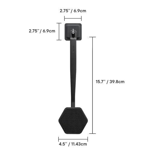 TOOLETRIES Silicone Back Scrubber for Shower with Hook - Charcoal | Long ergonomic bath brush with a non-slip grip for exfoliating and reaching hard-to-reach areas comfortably. - color: Charcoal