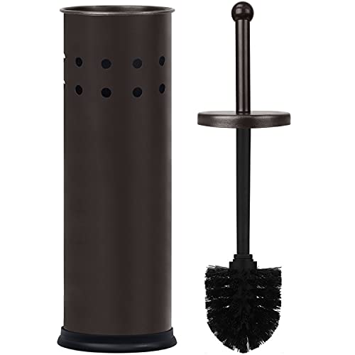 Blue Donuts Toilet Brush and Holder - Cleaning Bowl Cleaner, Stainless Steel, Oil Rubbed Bronze - color: Bronze