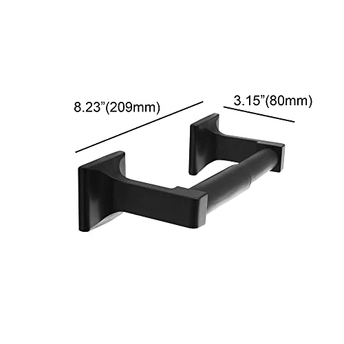 SENTO Black Toilet Paper Holder Wall Mount, Double Post Tissue Toilet Paper Holder, Easy Installation, Heavy Duty Metal, Matte Black - color: Mate Black