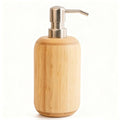 Round Bamboo soap and Lotion Pump Dispenser Bottle (10OZ/290ML) | Soap dispenser for kitchen and bathroom hand sanitizer, shower gel, shampoo