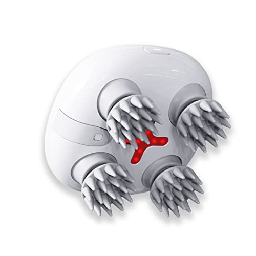 Portable Electric Mini Scalp Massager, Head Scratcher for Hair Growth, Deep Clean and Stress Relax, IPX7 Waterproof Rechargeable, Pets Massager - color: Grey, size: Standard