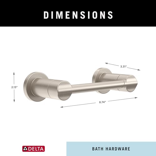 Delta Pivoting Toilet Paper Holder | SpotShield Brushed Nickel | Wall Mount | Nicoli Bathroom Accessories - color: Spotshield Brushed Nickel