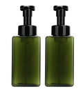 2 PCS-Foaming Soap Dispenser, Hand Soap Dispenser, Refillable Foam Liquid Hand Soap Empty Plastic Pump Bottle Container for Bathroom Vanities, Kitchen Sink, Hospital, Clinic（17 oz ） (Green) - color: Green
