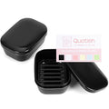 Quatish 2 Pack Travel Soap Container, Portable Soap Holder with Lid, Bar Soap Holder, Soap Case for Camping Gym Travel, Soap Box for Bathroom, Black - color: Black