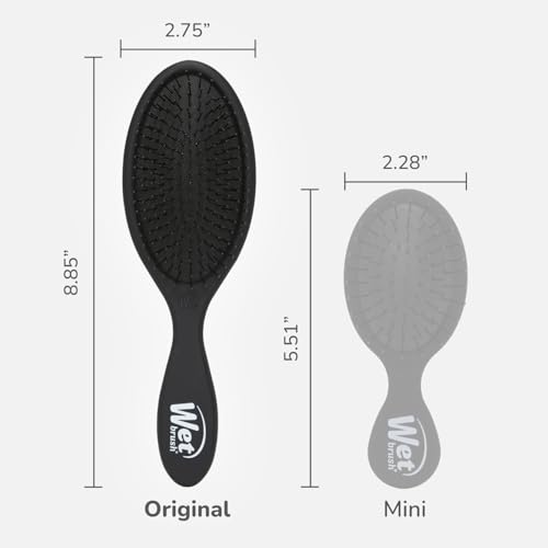 Wet Brush Original Detangler Hair Brush, Black Frost - Ultra-Soft IntelliFlex Bristles - Detangling Brush Glides Through Tangles For All Hair Types (Wet Dry & Damaged Hair) - Women & Men - color: Black Frost, size: 1 Count (Pack of 1)
