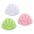 PATIKIL Inflatable Bath Pillow with Suction Cups, 3 Pack Terry Cloth Covered Shell Shape Bath Pillow Neck Support for Bathtub Hot Tub (Pink, White, Green) - color: Pink, Blue, Green