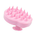 Vintage Cosmetic Company Shampoo Brush Silicone Scalp Massager Pink | Silicone Scalp Massager for Gentle Exfoliation and Even Shampoo Distribution. Stimulates Scalp. Vintage Pink Design.