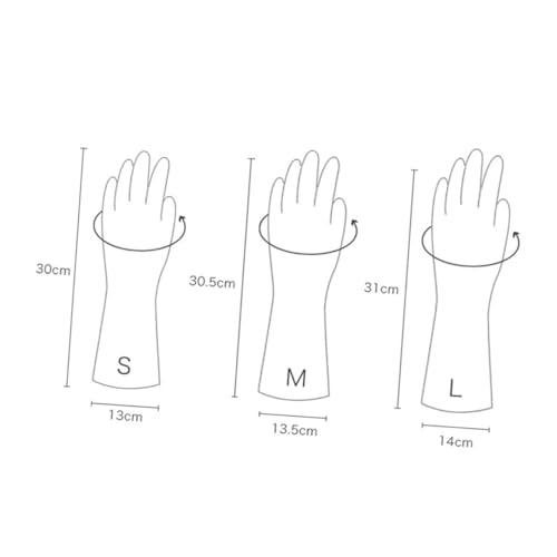 HANABASS Household Waterproof Cleaning Gloves 4-pair Set, White Latex Plastic Steel Material, Size L, Anti-slip Kitchen and Toilet Gloves for Home Cleaning and Dishwashing Tasks