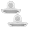 SlipX Solutions Strong Hold Soap Saver, Suction Cup Soap Holder, Must Have Universal Kitchen & Bathroom Shower Accessories (White, Single Tray (2-Pack) - color: White, size: Single Tray (2-Pack)