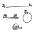 BGL Bathroom Accessory Set, Brushed Nickel Adjustable Expandable Towel Bar 4-Piece Bathroom Hardware Set Wall Mounted - color: Brushed Nickel