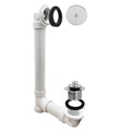 Westbrass Pull & Drain Sch. 40 PVC Bath Waste with One-Hole Top Elbow, Polished Chrome, D49721-26 - color: Polished Chrome, size: 1 Pack