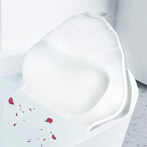 Poemland Extra Thick Large Bath Pillow with Neck,Back,Head Support for Bathtub, Spa, Soaking White(19''x15'') - size: White(19''x15'')