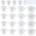 20pcs Bathtub Jet Covers, Silicone Pipe Inserts, Waterproof Tube & Hole Plugs with 5 Sizes for Bathtub Sink Drain Cover- White