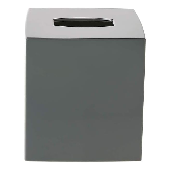 Decozen Bathroom Accessories - 4Pcs Bath Accessories for Home Decor Soap Dispenser, Lotion Dispenser, Tissue Box & Tray for Bath Decor Countertop Organizer - Christmas Decorations, Housewarming Gift - color: Grey